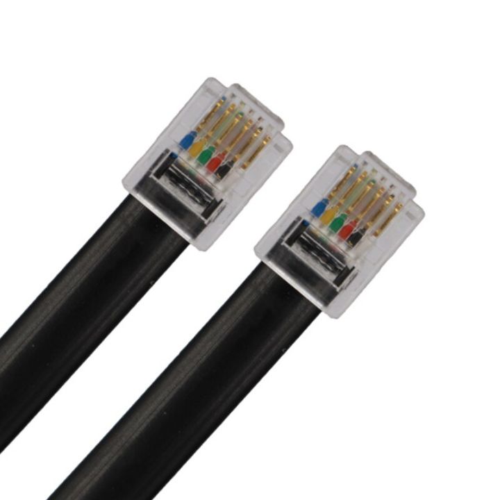 flat-telephony-rj12-6p6c-to-rj12-6p6c-dec-cable-for-connecting-celestron-advanced-gt-dec-port-wires-leads-adapters