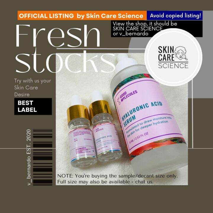 GOOD MOLECULES Hyaluronic Acid Serum Lazada PH