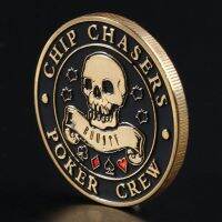 【CC】☈卐♤  Chip Chasers Poker Crew Card-guard Protects The Cards In Your Hand Commemorative Specie Las Gold Coin