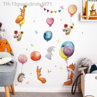 Wall stickers✸❈卍 13guejudroto1971 Adesivos de parede aquarela pintados à mão balões animais decalques para quarto crianças jardim infância decoração murais