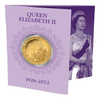 เหรียญโลหะชุบทองคำแท้ Queen Elizabeth II Tribute Gold-Plated Commemorative