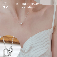 MNL?DOUBLE HEART สร้อยคอหัวใจเราคู่กัน เสริมรักคู่แบบดับเบิ้ลมินิฮาร์ท สร้อยคอเงินแท้ สร้อยคอจี้หัวใจ สร้อยคอแฟชั่น สร้อยคอผู้หญิง เกาหลี