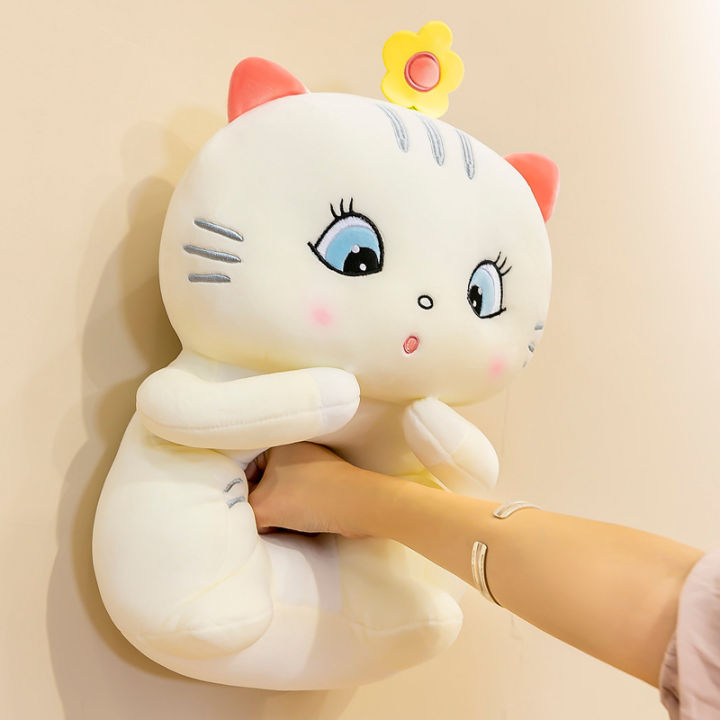 2022ใหม่60เซนติเมตรการ์ตูนแมวของเล่นตุ๊กตาลงผ้าฝ้ายตุ๊กตาตาโตน่ารักแมวของเล่นยัดไส้ของเล่น