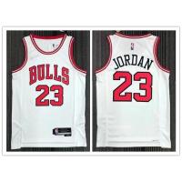 Hot 【hot pressed】2022 nba jersey Chicago Bulls No. 23 white basketball jersey