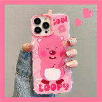 แฟชั่น3D การ์ตูนน่ารักลายปลาโลมาสีชมพูสำหรับ IPhone14 13 12 11 Pro Max เคสโทรศัพท์ความคิดสร้างสรรค์