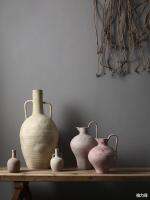 （HOT) Spot Morandi Ceramic Vase B &amp; B Wjifeng อุปกรณ์จัดดอกไม้สไตล์นอร์ดิกรีสอร์ทสไตล์โรงแรมตกแต่งย้อนยุค