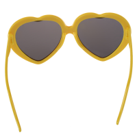 2X Fashion Funny Summer Love Heart Shape Sunglasses Yellow