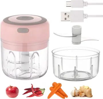 Wireless Electric Mini Garlic Chopper Small Wireless Food Processor  Portable Mini Garlic Choppers Blender Mincing Waterproof USB Charging 350  ml For