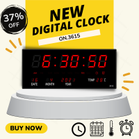 นาฬิกาดิจิตอลรุ่นใหม่ LED JH-3615 แขวนติดผนัง Number Clock แขวนผนัง รุ่น NO 3615 LED ขนาด 36x15x3CM