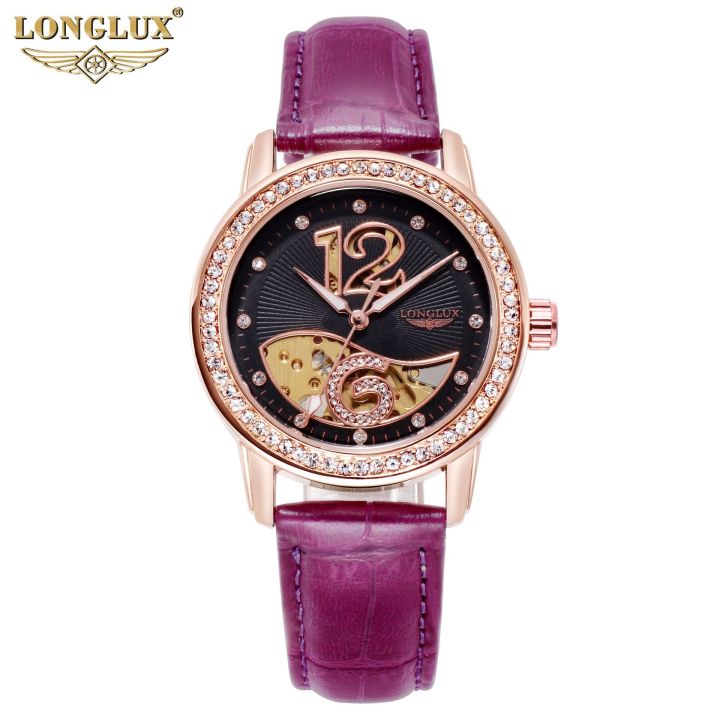 longlux-long-li-and-hollow-out-leather-drill-watch-full-automatic-mechanical-female-table-shell-surface-water-resistant-wholesale