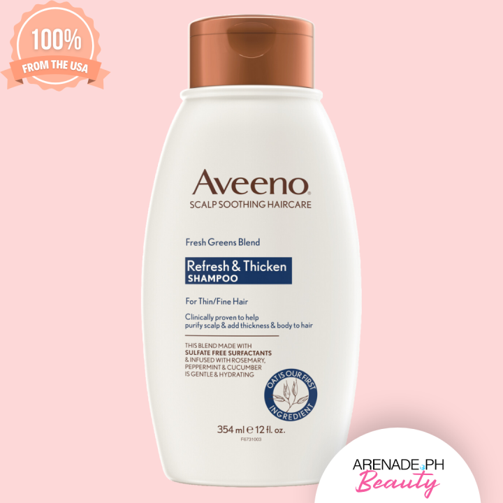 Aveeno Fresh Greens Blend Shampoo Refresh and Thicken 354 ml Lazada PH