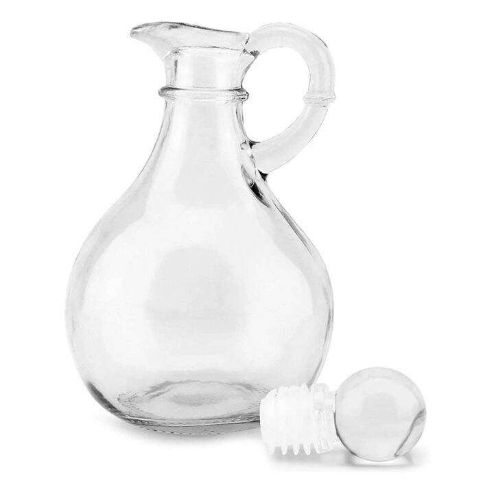 glass-oil-and-vinegar-bottles-2-piece-set-round-glass-oil-dispenser-bottle-with-stopper