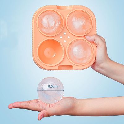 Silicone Ice Ball Maker Large 6.5cm 3D Big Round Sphere High Balls Ice Shape Cube Mold Tray for Whiskey Cocktail Bar Tools