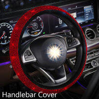 【2023】crystal RED DIAMOND Auto Car STEERING WHEEL covers rhinestone Handlebar อุปกรณ์ตกแต่งภายในรถยนต์สำหรับผู้หญิง La Girl Gift