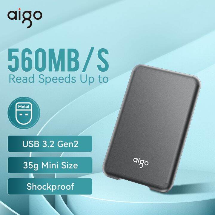 AIGO Portable SSD External Hard Drive 1TB 512GB USB3.2 Gen 2 TypeC