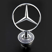 「Baosong」Quality 1pcs 3D Metal Car Front Hood Logo Emblem Modified Auto Bonnet Badge Label for Mercedes Benz W212 W211 W210 W203 W204 GLK CLK CLA GLS A B C E Class Car Accessories