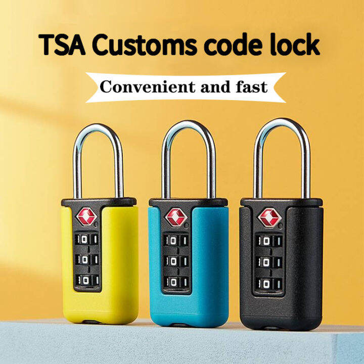 TSA Customs Lock AntiTheft Small Padlock Cable Luggage Lock