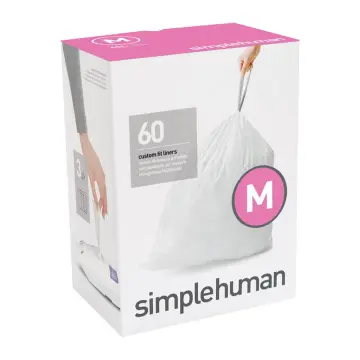 Simplehuman Code G Custom Fit Drawstring Trash Bags 30 Litters (60 Count)