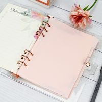 ♧ A5 A6 A7 Pink Index Divider Cute 6 Holes For Binder Planner Notebook Stationery Notebook Paper Divider Accessories