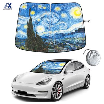 สำหรับ Tesla รุ่น Y 3 X S Starry Sky กระจกรถยนต์ครีมกันแดด Window Cover Visor Sun Shade Blocks UV Ray Protection Parasol Coche