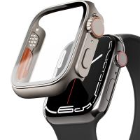 PC Firm Cover for Apple Watch Case 45mm 41mm 44mm 40mm Glass Appearance Upgrade 49mm Turning into ultra iWatch 8 7 SE SE2 6 5 4