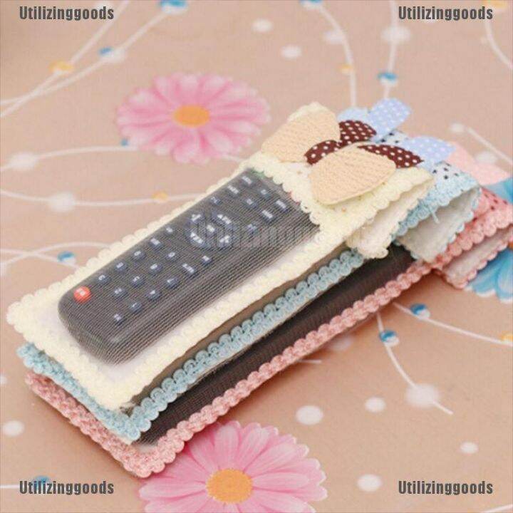 เคสรีโมทผ้าลูกไม้-กันฝุ่น-พร้อมโบว์-1-ชิ้น