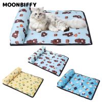 ✙❖ Pet Dog Pillow Cooling Mat Pad Summer Dogs Cats Ice Silk Cooling Blanket Cushion Pet Sofa Kitten Accessories Puppy Supplies