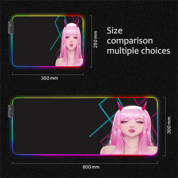 zero-two-darling-in-the-franxx-mat-large-led-mousepad-rgb-glow-geme-xxl-mouse-pad-90x40cm-gamer-desk-mat-for-laptop-table-pads