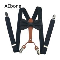 【YF】❀☒  AEbone Mens Tuxedo Suspenders Bow Tie Set 4 Clip Pant Braces for Trousers Brace BowTie Suspensorio Adulto Sus19