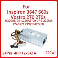 2013แหล่งจ่ายไฟ220วัตต์ของแท้สำหรับ Inspiron 3647 660S Vostro 270 270S PSU H220AS-00 L220AS-00 DPS-220UB CPB09-D220R PS-5221