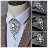 Luxury Men Bowtie Cowboy Necklace Bolo Ties Women Elastic Band Strap Alloy Chic Bow Tie Bling Crystal Rhinestone Uniform Necktie Nails Screws Fastener