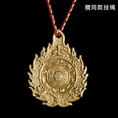 New Original Original Bronze Manjuri เก้าพระราชวัง Bagua เอวแผ่นทิเบตเครื่องประดับ Bronze เอวแผ่น Amulets พระพุทธรูปทิเบตเนปาล