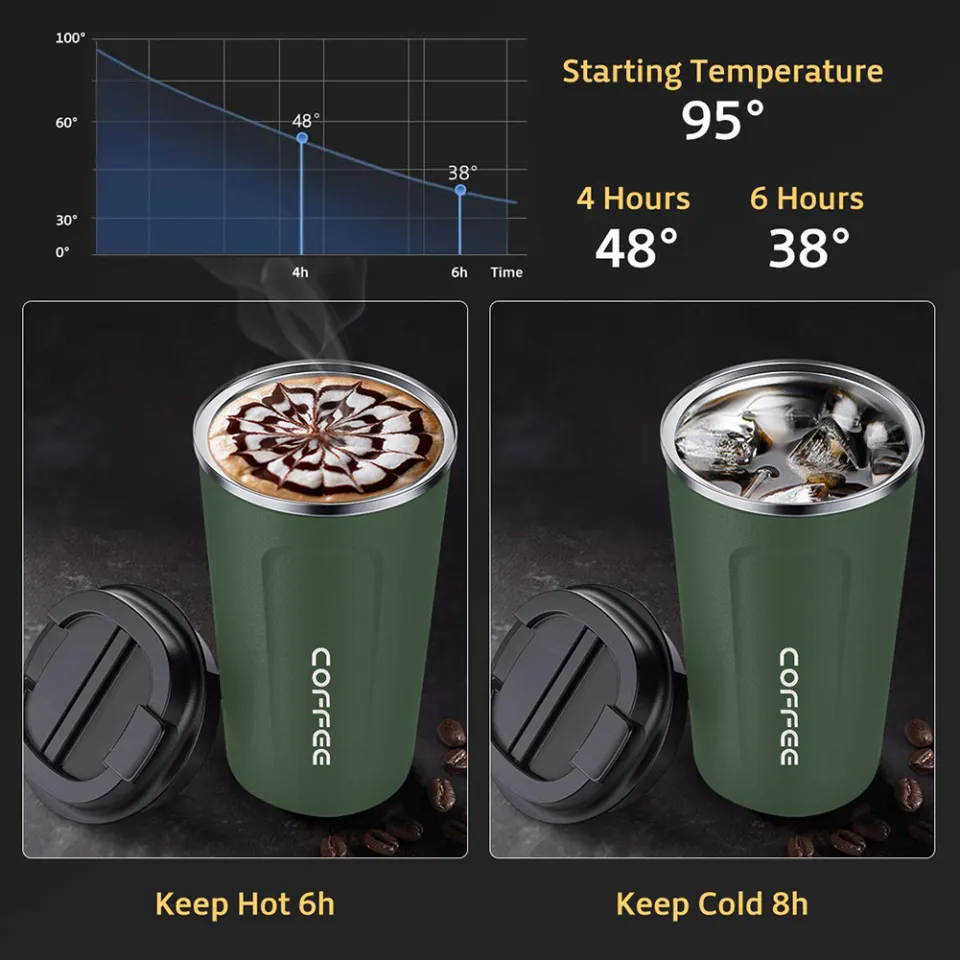 380/510ml Smart Thermos Bottle for Coffee LED Temperature Display Thermal  Mug Insulated Tumbler Taza Termica Garrafa Copo