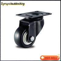 SYRUPSHADDOCKING ล้อเก้าอี้ล้อจุกยางกันลื่น360แบบโปร่งใสฮาร์ดแวร์ที่หมุนได้ทนทาน