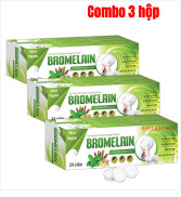 Combo 3 hộp - Viên ngậm keo ong xanh Bromelain giúp giảm ho khan, ho có đờm