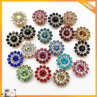 YEAHGIRL 10PCS 14mm งานฝีมือ DIY ที่เป็นประกาย เครื่องประดับหมวก พลอยเทียม ตกแต่งเสื้อผ้า หินแก้วคริสตัล ปุ่ม