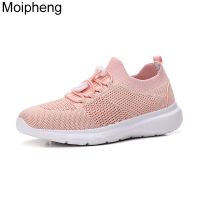 Moipheng Sneakers Women Slip On Breathable Mesh Platform Shoes Comfort Non-Slip Sports Shoes Autumn Plus Size Flat With Sneakers