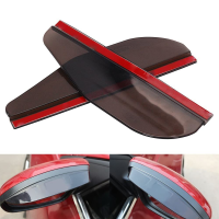 1คู่กระจกมองหลังด้านข้าง Rain Board Eyebrow Guard Sun Visor อุปกรณ์เสริมในรถยนต์สีดำ Transparent