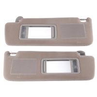 1Pair Car Front Sunvisor Sun Visors with Mirrors &amp; LED Lights Replacement Parts Accessories for TOYOTA LAND CRUISER J12 LC120 2002-2009