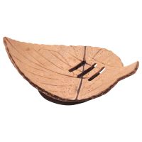 1PC Handmade Natural Wooden Bathroom Soap Dish Box Container Kitchen Tub Storage Cup Rack Soap Holder leaf