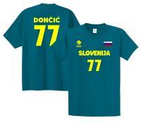 Luka Doncic Dallas T-Shirt Slovenia Euro Basket Dragic Double Side Custom Aldult Teen Unisex Digital Printing Tee Shirt Cotton XS-4XL-5XL-6XL