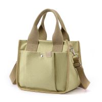 2023✲♂ Spring summer the new Japanese lotte canvas bag lunch bag bag hand carry bag large capacity tote bags. Lady