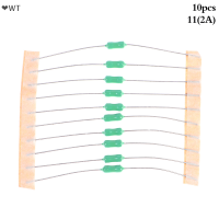 ❤️WT 10ชิ้น2.4*7มมแกนตะกั่วฟิวส์สีเขียว125mA-15A ฟิวส์ต้านทานการระเบิดอย่างรวดเร็ว