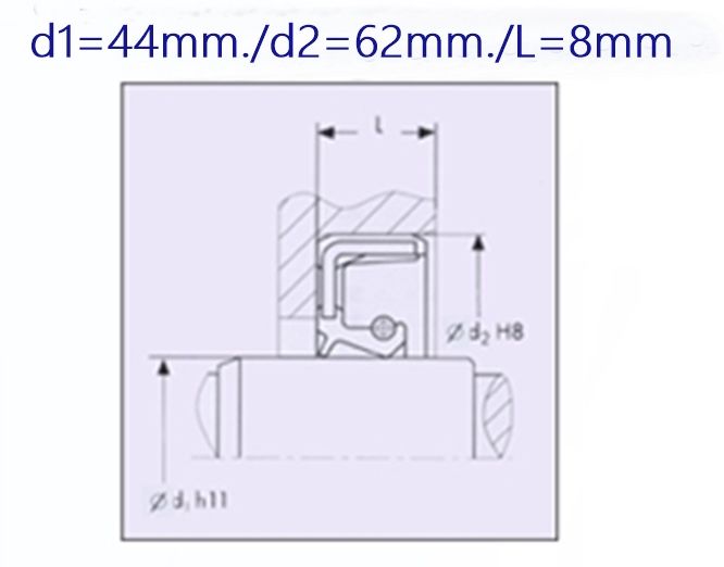 ซีลกันน้ำมัน-ออยซีล-ซีลเพลา-ซีลขอบยาง-ซีลกันฝุ่น-ออยซีลรูในdia-44mm-แบบtc-oil-seal-44x62x8-nok