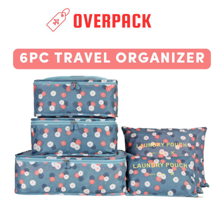 6PC Travel Organizer Travel Cube Luggage Organizer Storage Bag