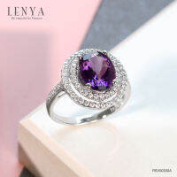 Lenya Jewelry แหวนพลอยอเมทิสต์(Amethyst) สุดหรู นำพาโชคลาภมาสู่ผู้ครอบครอง มีความมุ่งมั่น มีไหวพริบปฏิภาณเฉลียวฉลาด ทำให้มีความเป็นเลิศในทางการทำการค้าธุรกิจ บนตัวเรือนเงินแท้ชุบทองคำขาว