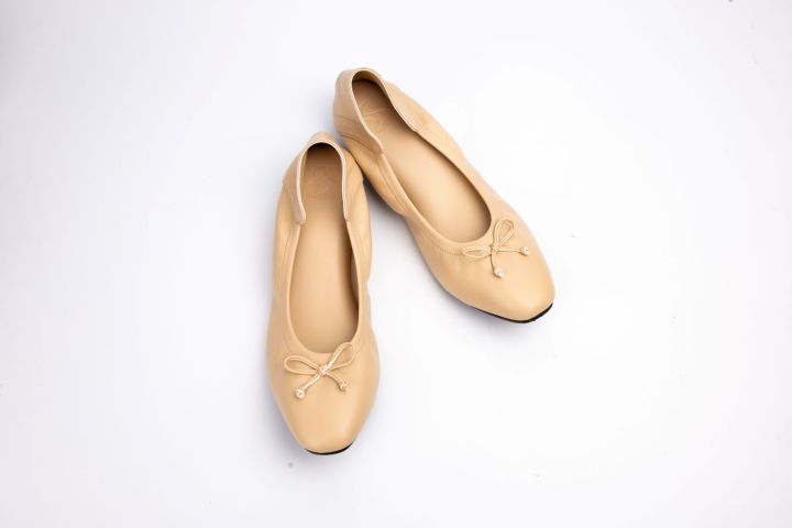sincera-brand-premium-flat-shoes-คัชชูสีเบจ-beige-รองเท้าคัชชูส้นแบน-คัชชูส้นเตี้ย-หนังนิ่ม-ใส่สบาย-ไม่กัดเท้า