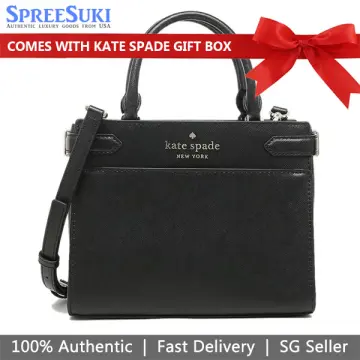PRE Order) KATE SPADE Staci Saffiano Leather Flap Shoulder Bag