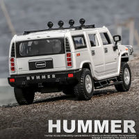 A1:24 Hummer H2 Off-Road รถรุ่นรถของเล่น Diecasts โลหะหล่อเสียงและแสงรถของเล่นสำหรับเด็ก VehicleM