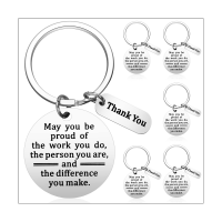 6PCS Thank You Gifts Keychain Inspirational Keychain for Women Men Appreciation Keychain Gifts for Coworker May You Be Proud of Keychain